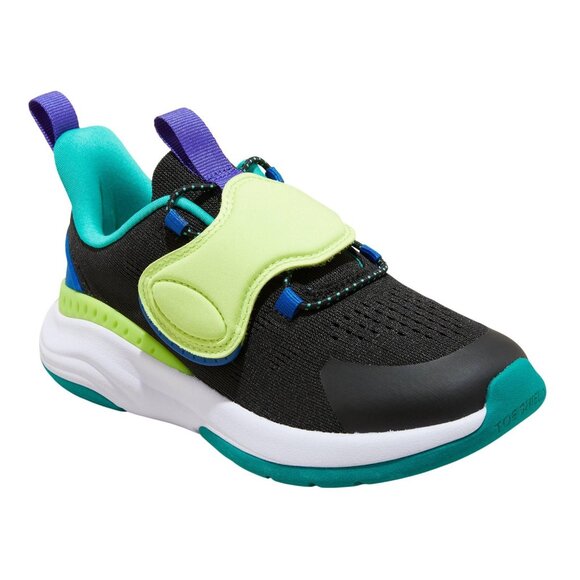 NWT All In Motion Kids Boys Fallon Performance Sneakers 90371085 Black / Green 2 - Picture 1 of 10